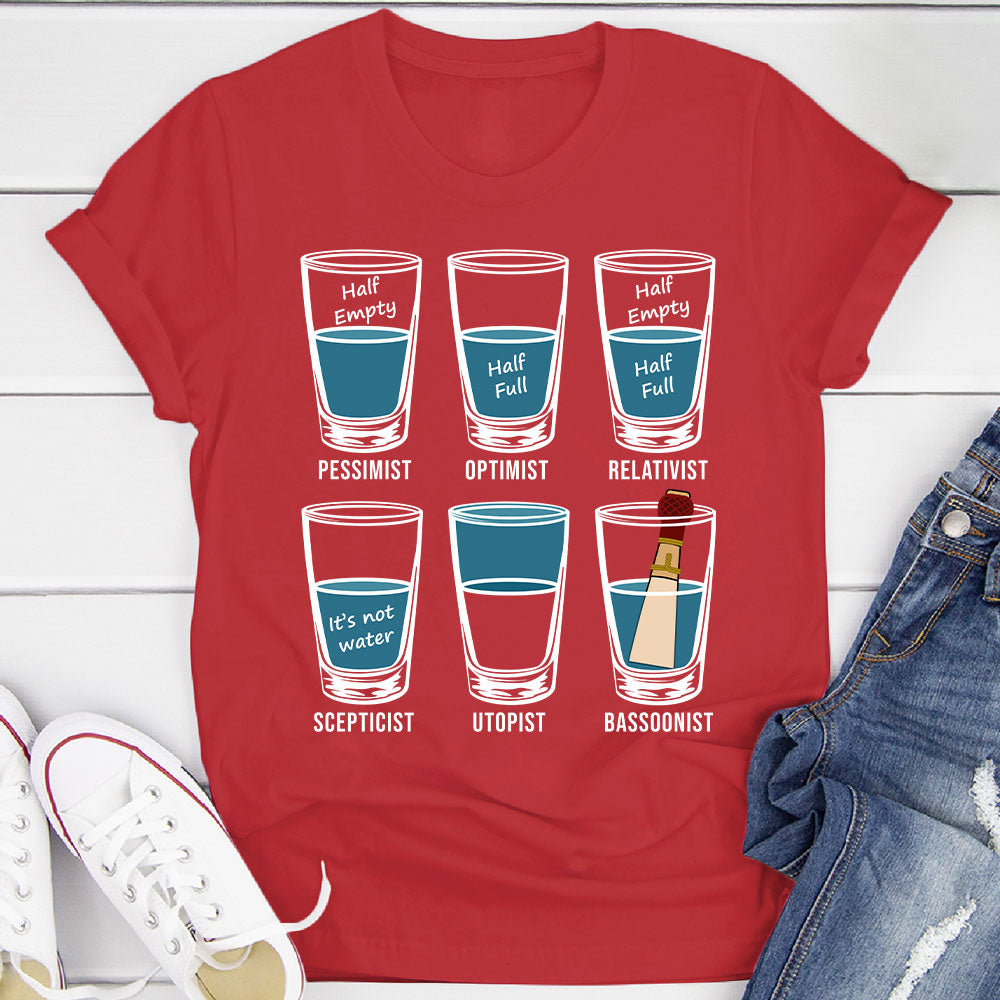 Optimist Pessimist Bassoonist T-Shirt