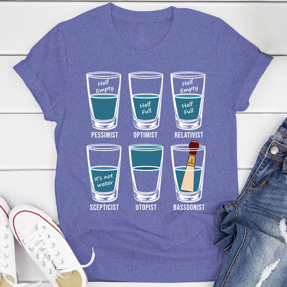 Optimist Pessimist Bassoonist T-Shirt