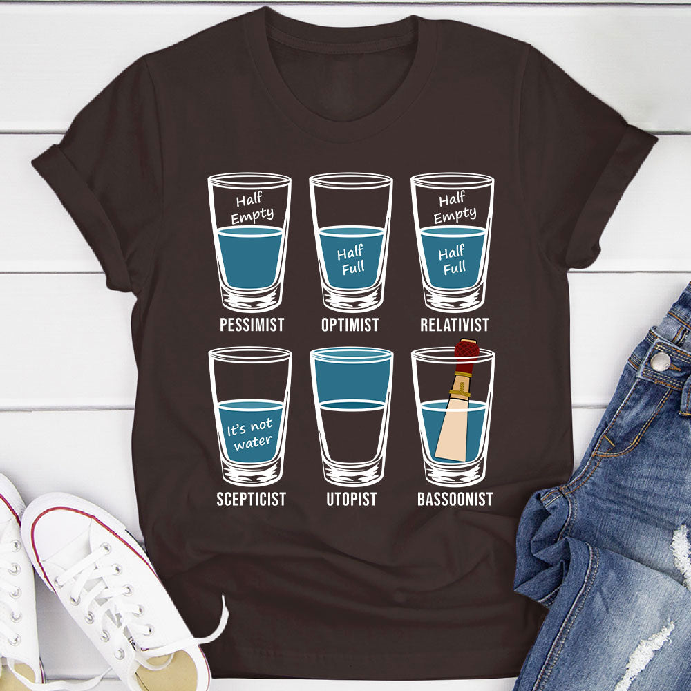 Optimist Pessimist Bassoonist T-Shirt