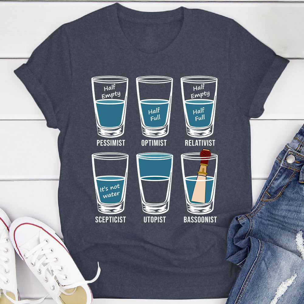 Optimist Pessimist Bassoonist T-Shirt