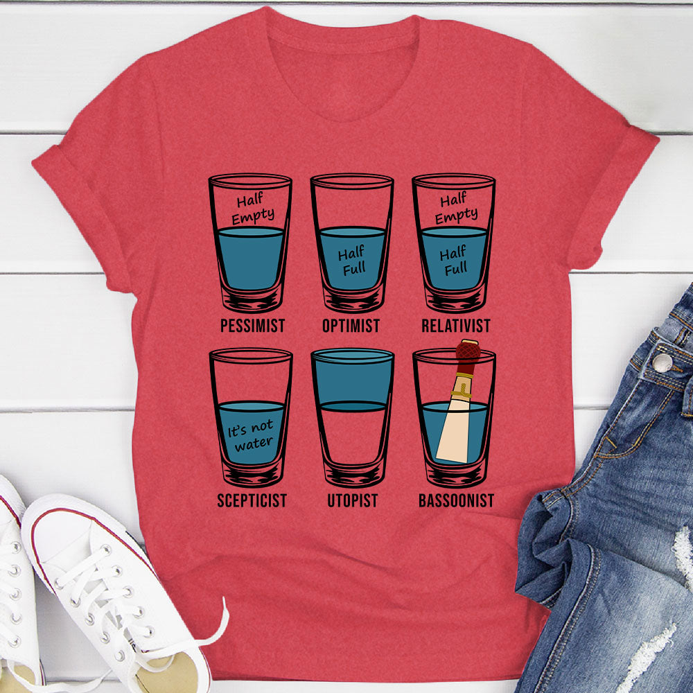 Optimist Pessimist Bassoonist T-Shirt