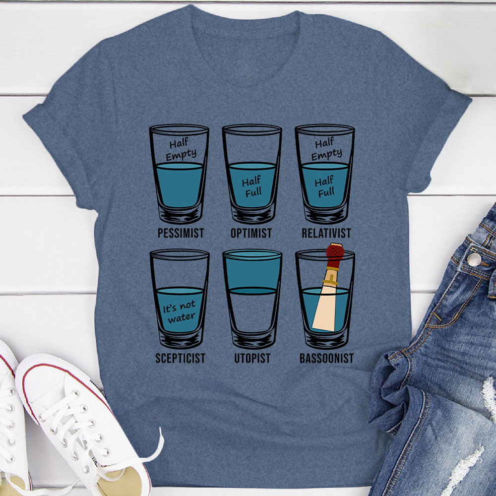 Optimist Pessimist Bassoonist T-Shirt