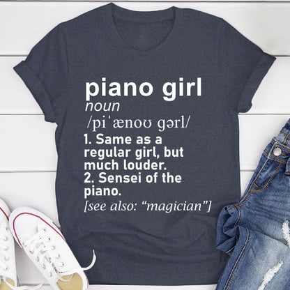 Piano Girl Definition T-Shirt