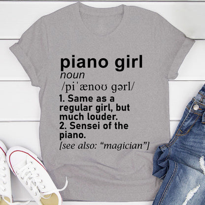 Piano Girl Definition T-Shirt
