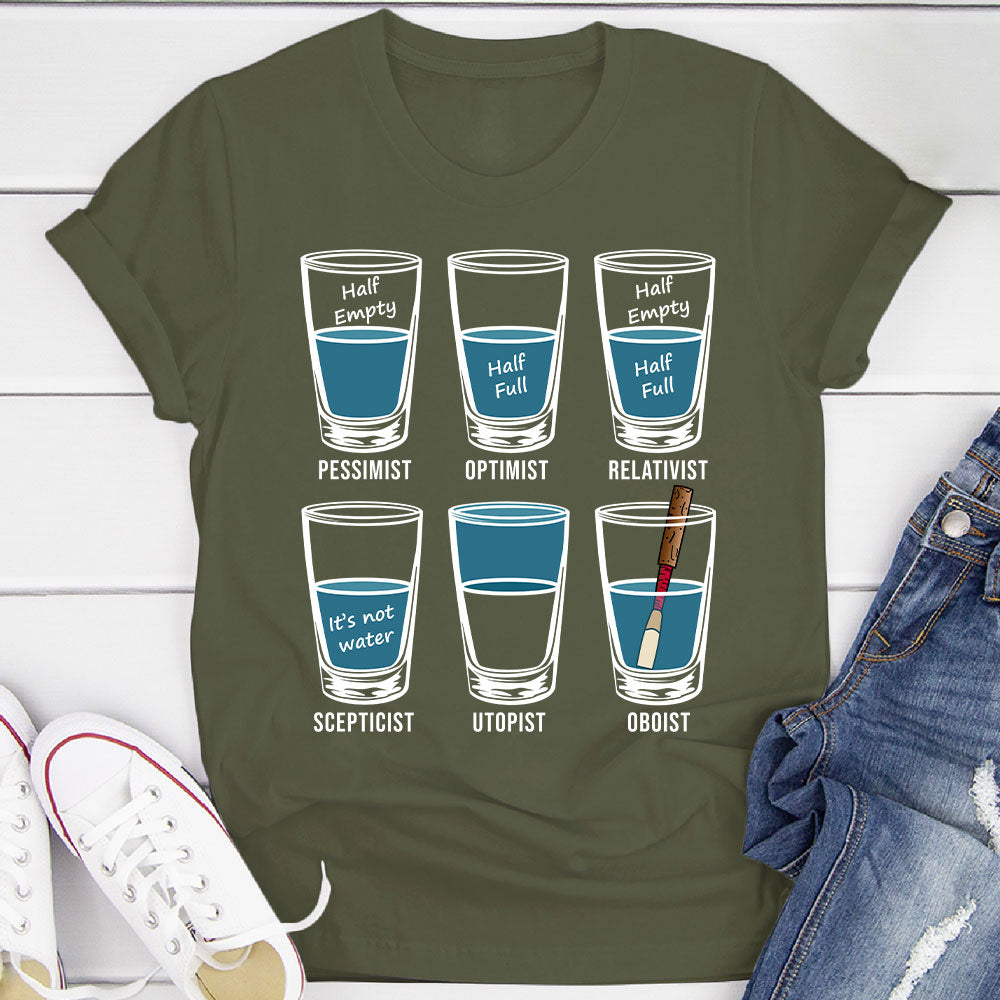 Optimist Pessimist Oboist T-Shirt