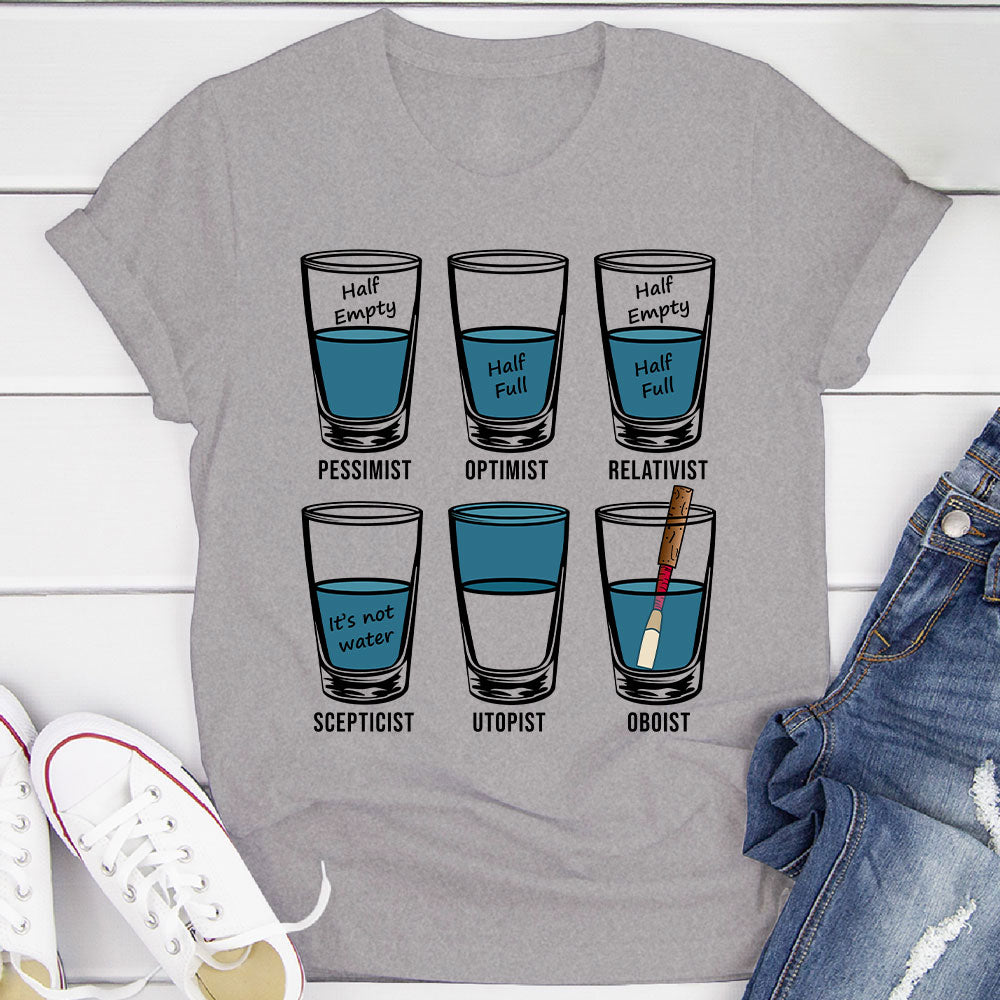 Optimist Pessimist Oboist T-Shirt