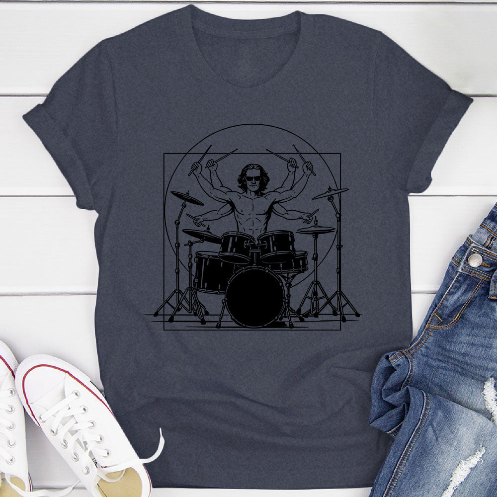 Vitruvian Drummer T-Shirt