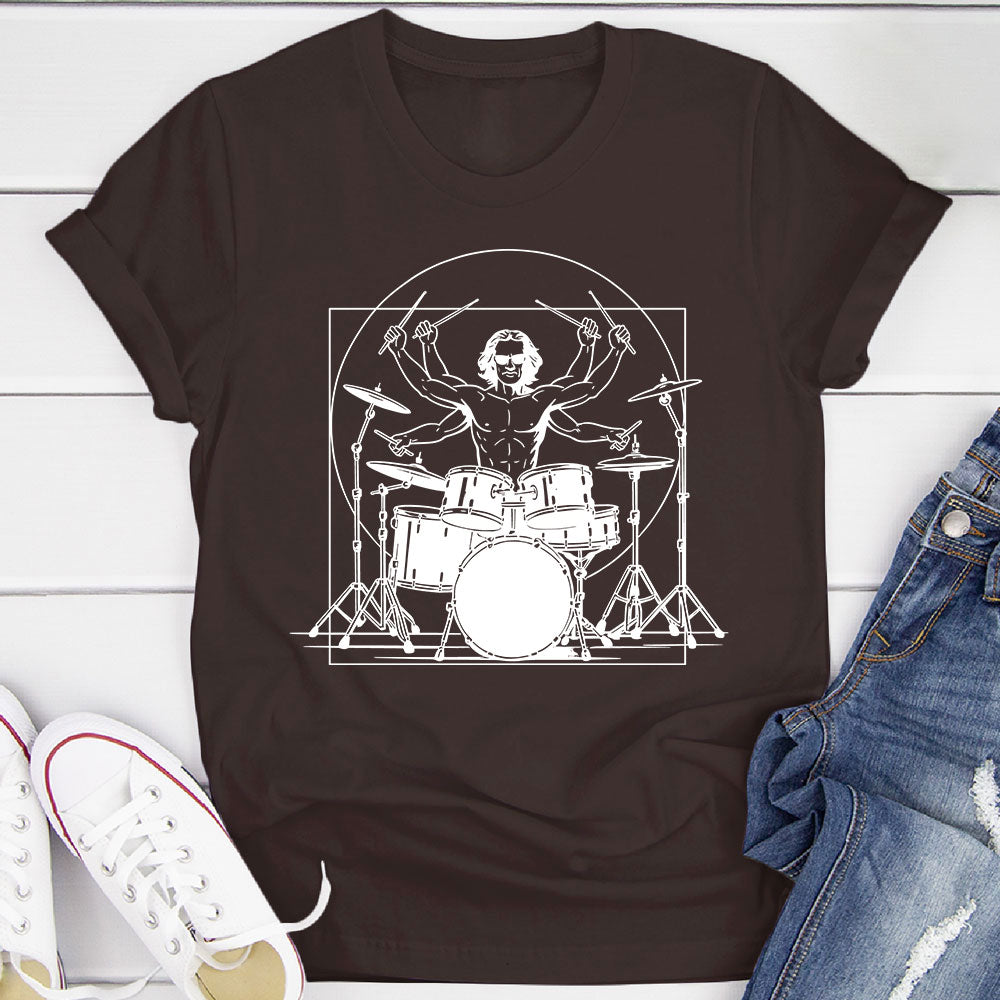 Vitruvian Drummer T-Shirt