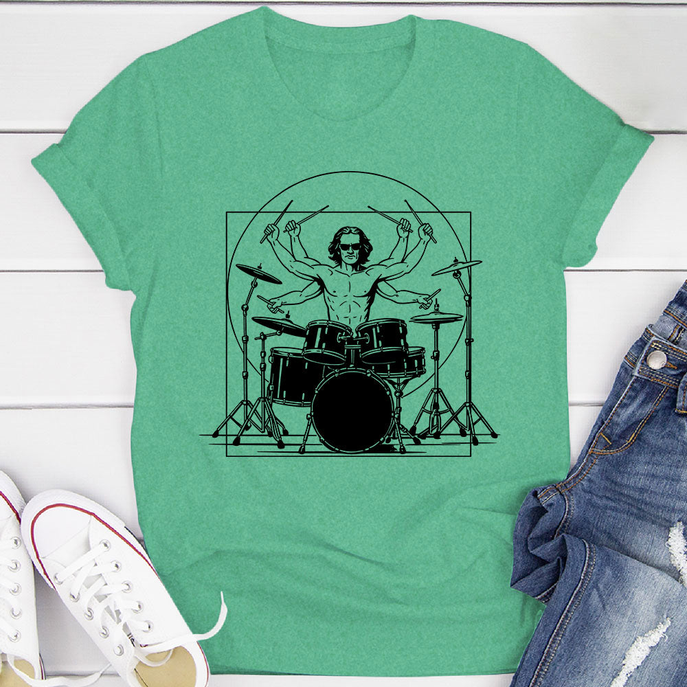 Vitruvian Drummer T-Shirt