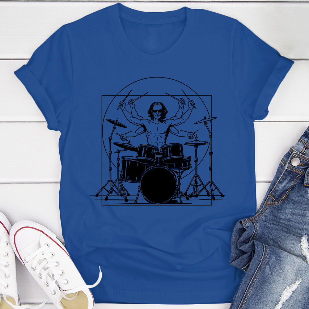 Vitruvian Drummer T-Shirt