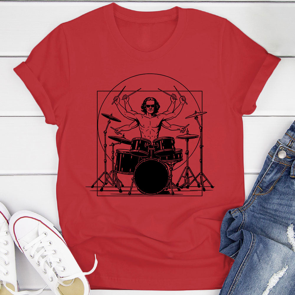 Vitruvian Drummer T-Shirt