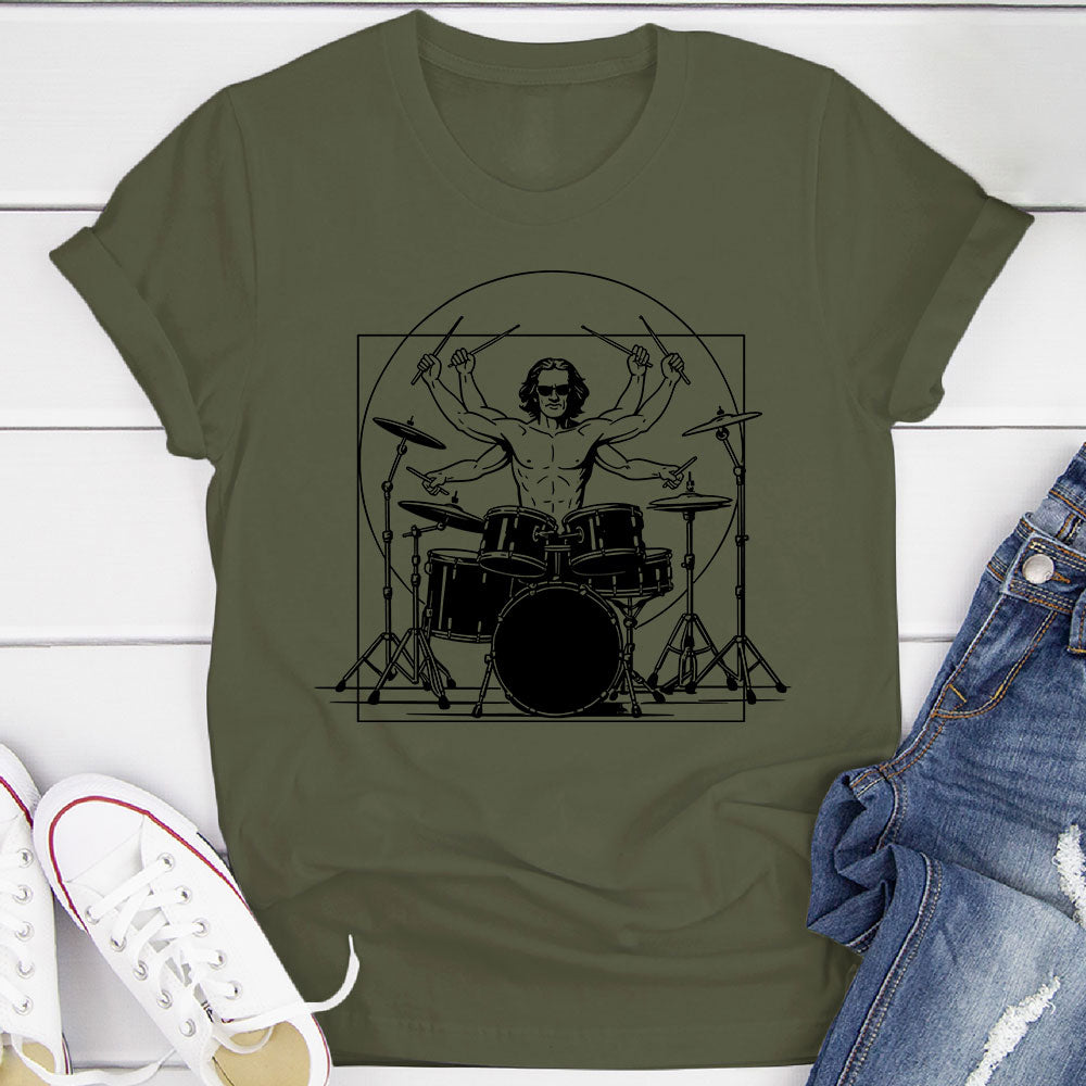 Vitruvian Drummer T-Shirt