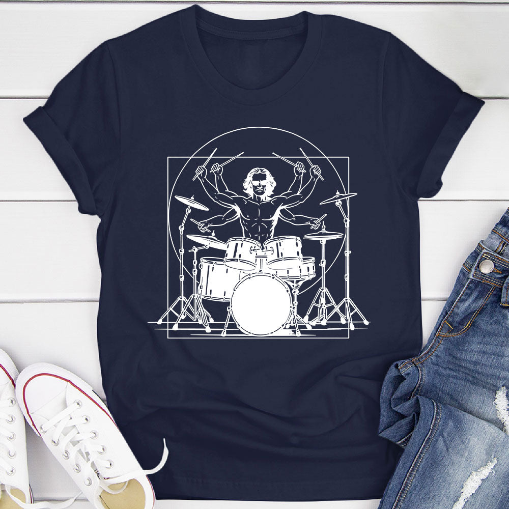 Vitruvian Drummer T-Shirt
