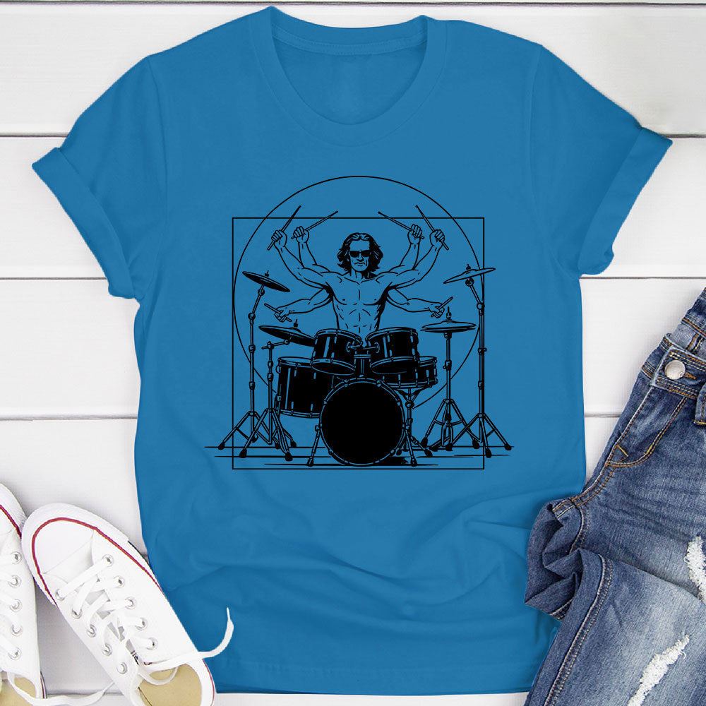 Vitruvian Drummer T-Shirt