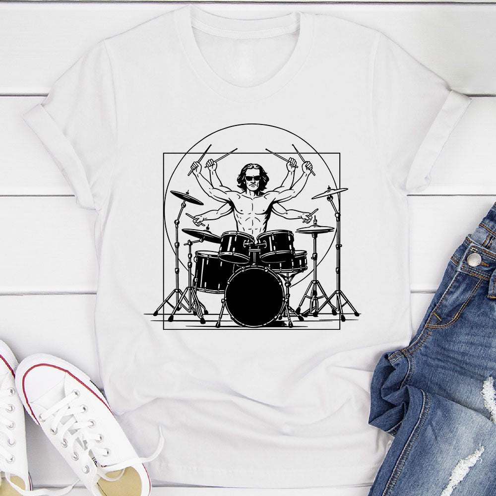 Vitruvian Drummer T-Shirt