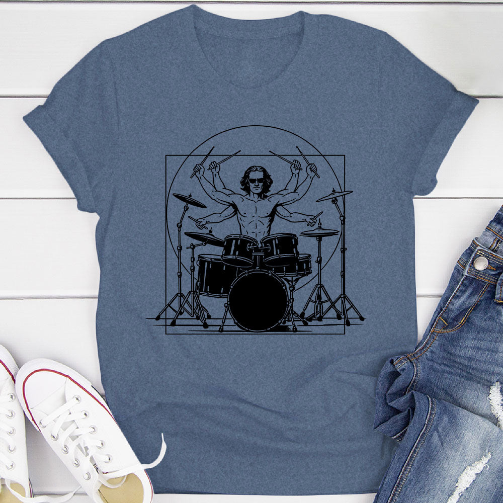Vitruvian Drummer T-Shirt