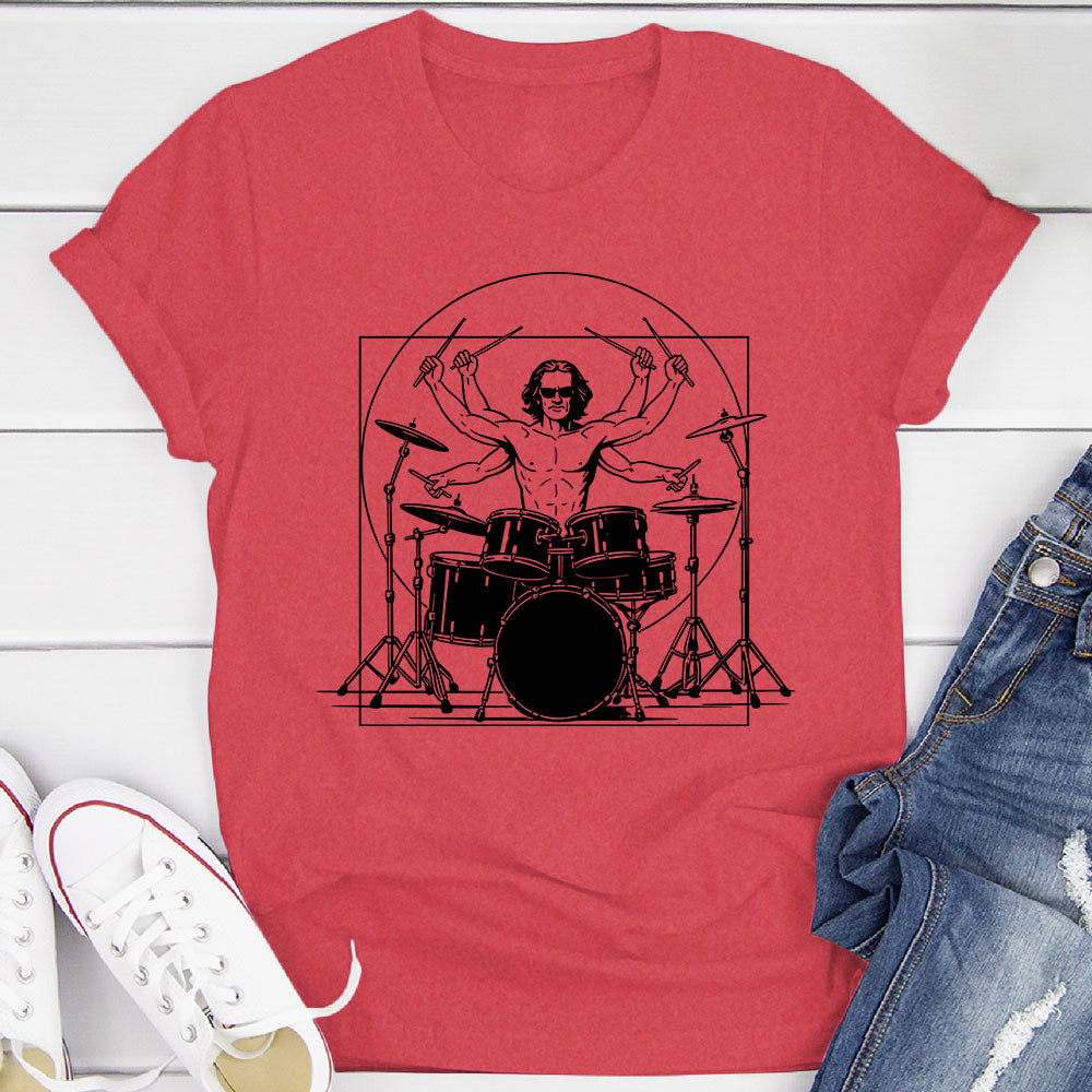 Vitruvian Drummer T-Shirt