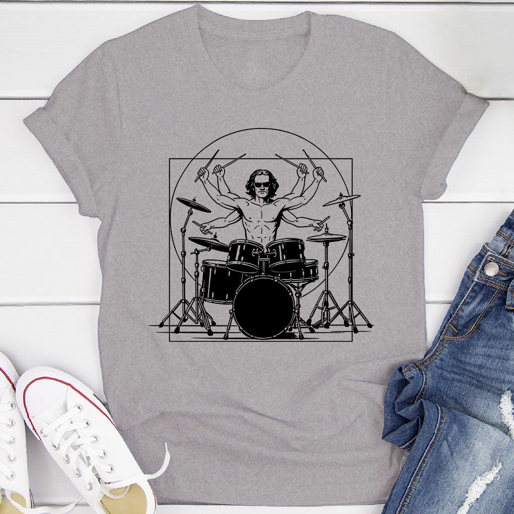 Vitruvian Drummer T-Shirt