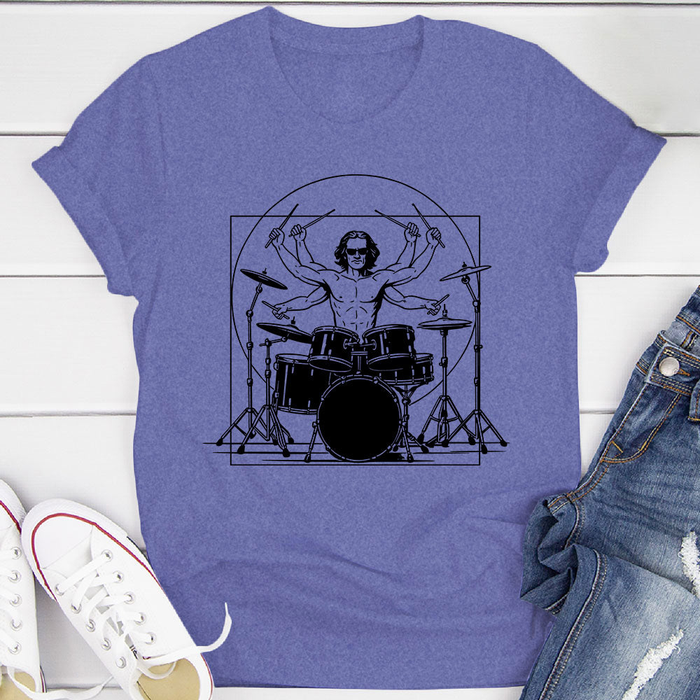 Vitruvian Drummer T-Shirt