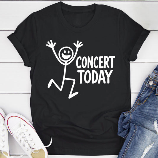 Concert Today Happy Stickman T-Shirt