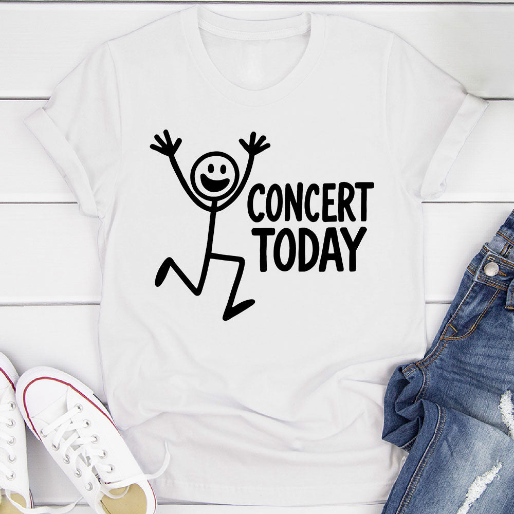 Concert Today Happy Stickman T-Shirt
