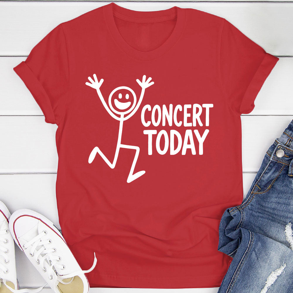 Concert Today Happy Stickman T-Shirt