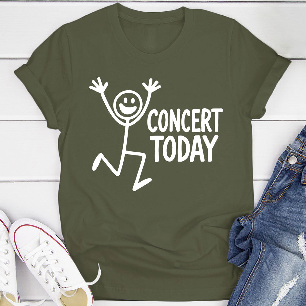 Concert Today Happy Stickman T-Shirt