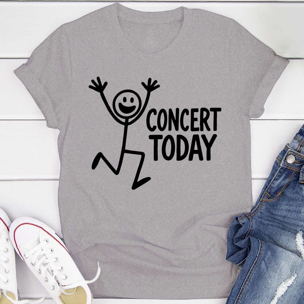 Concert Today Happy Stickman T-Shirt