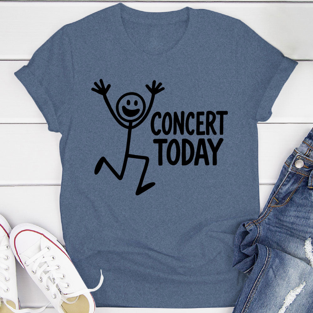 Concert Today Happy Stickman T-Shirt