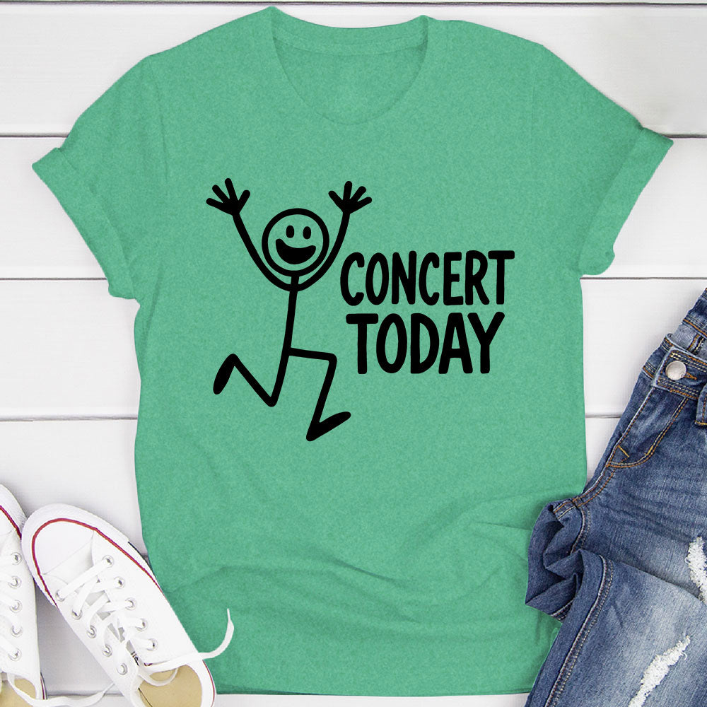 Concert Today Happy Stickman T-Shirt