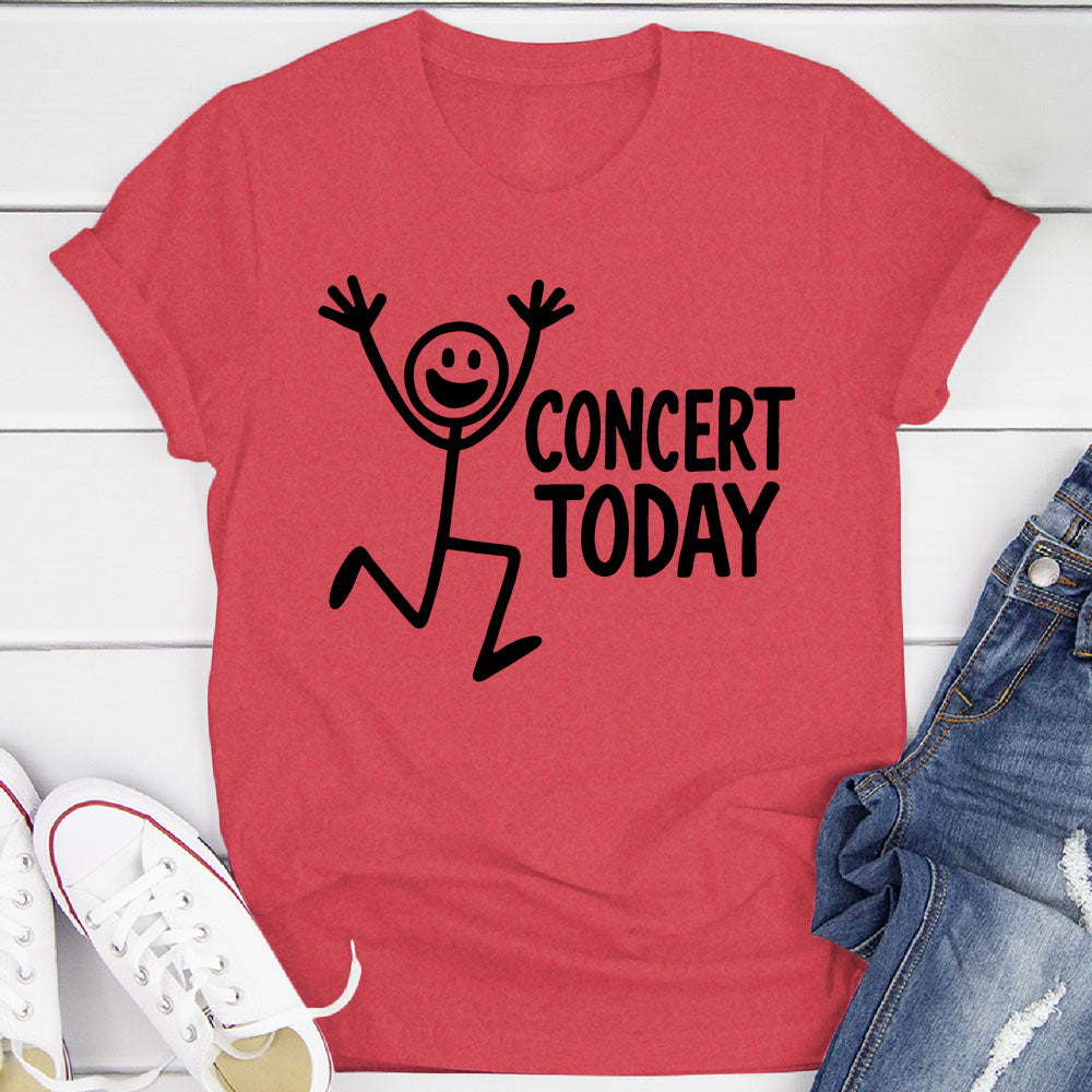 Concert Today Happy Stickman T-Shirt