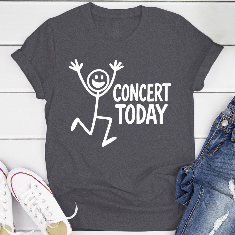 Concert Today Happy Stickman T-Shirt