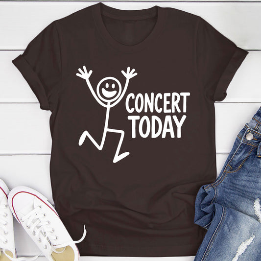 Concert Today Happy Stickman T-Shirt