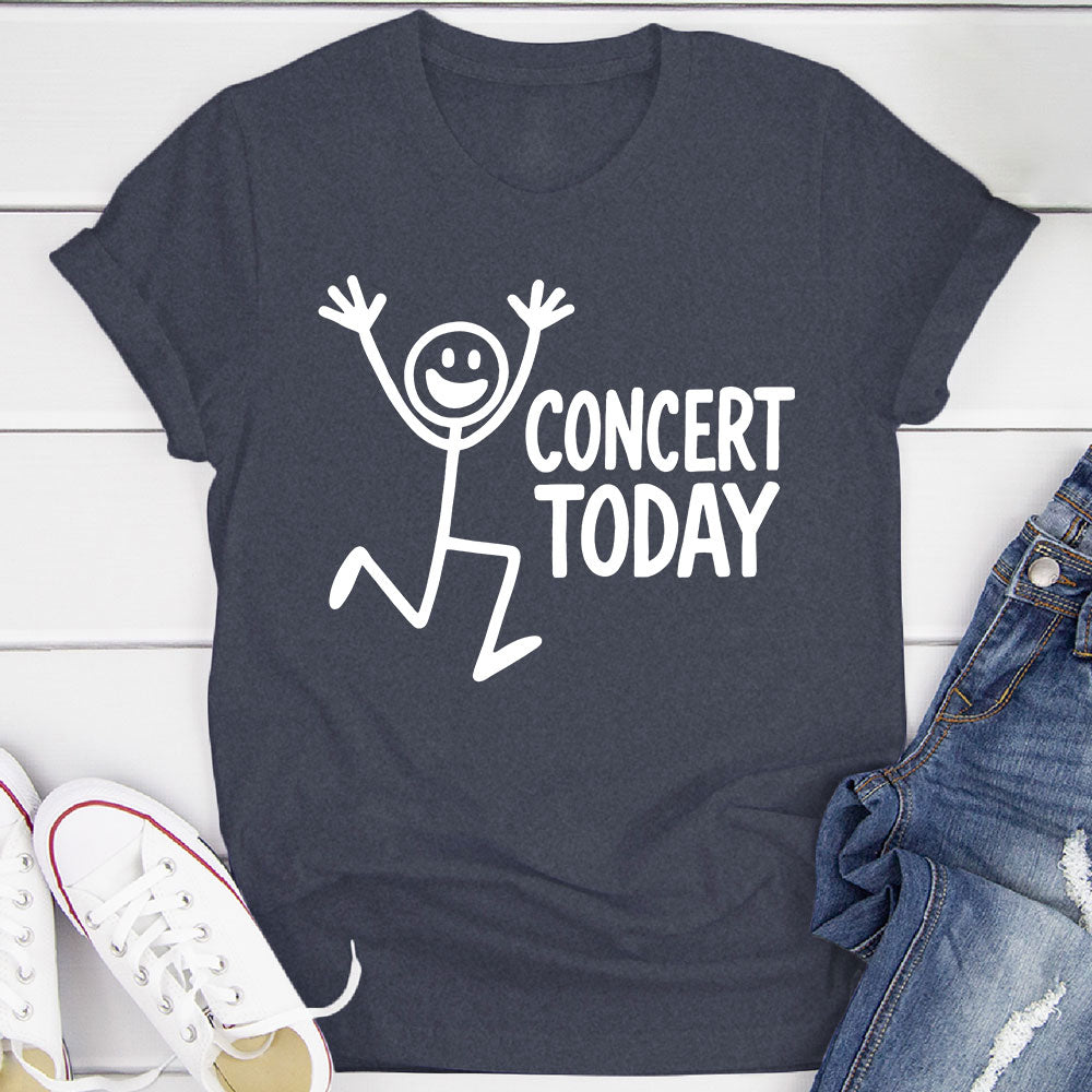 Concert Today Happy Stickman T-Shirt