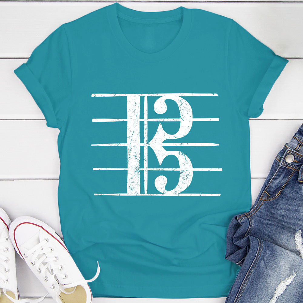 Alto Clef Distressed Viola Player T-Shirt