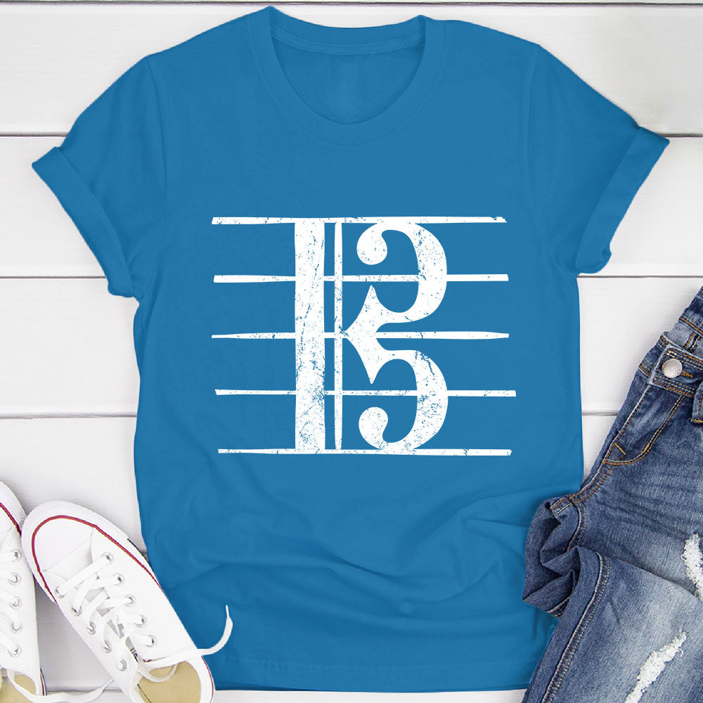 Alto Clef Distressed Viola Player T-Shirt