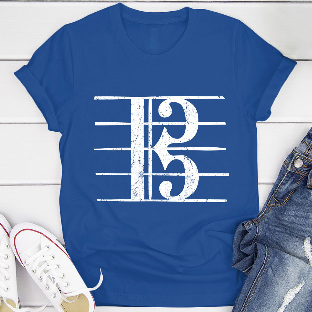 Alto Clef Distressed Viola Player T-Shirt