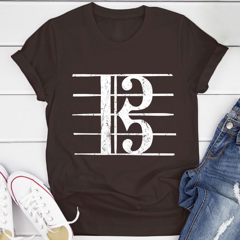 Alto Clef Distressed Viola Player T-Shirt