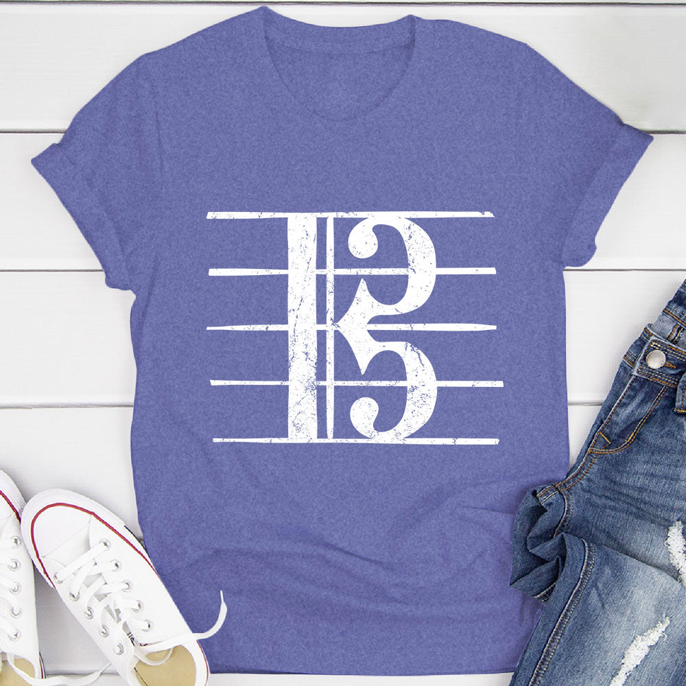 Alto Clef Distressed Viola Player T-Shirt