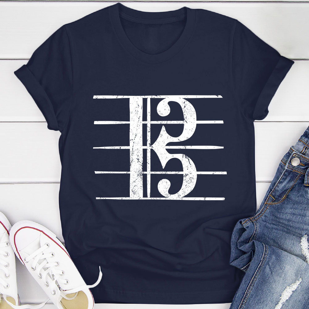 Alto Clef Distressed Viola Player T-Shirt