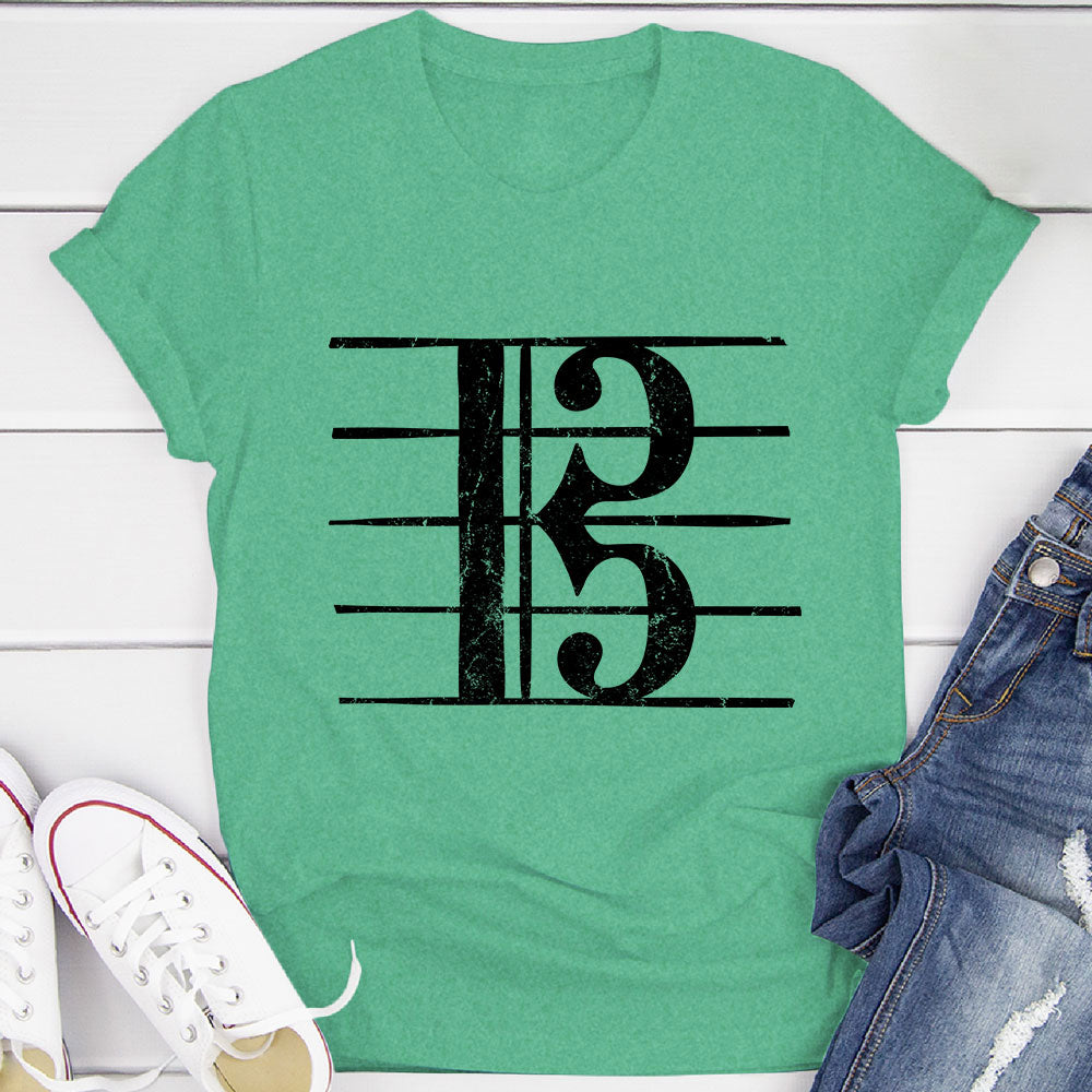 Alto Clef Distressed Viola Player T-Shirt