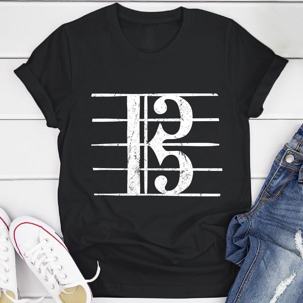 Alto Clef Distressed Viola Player T-Shirt