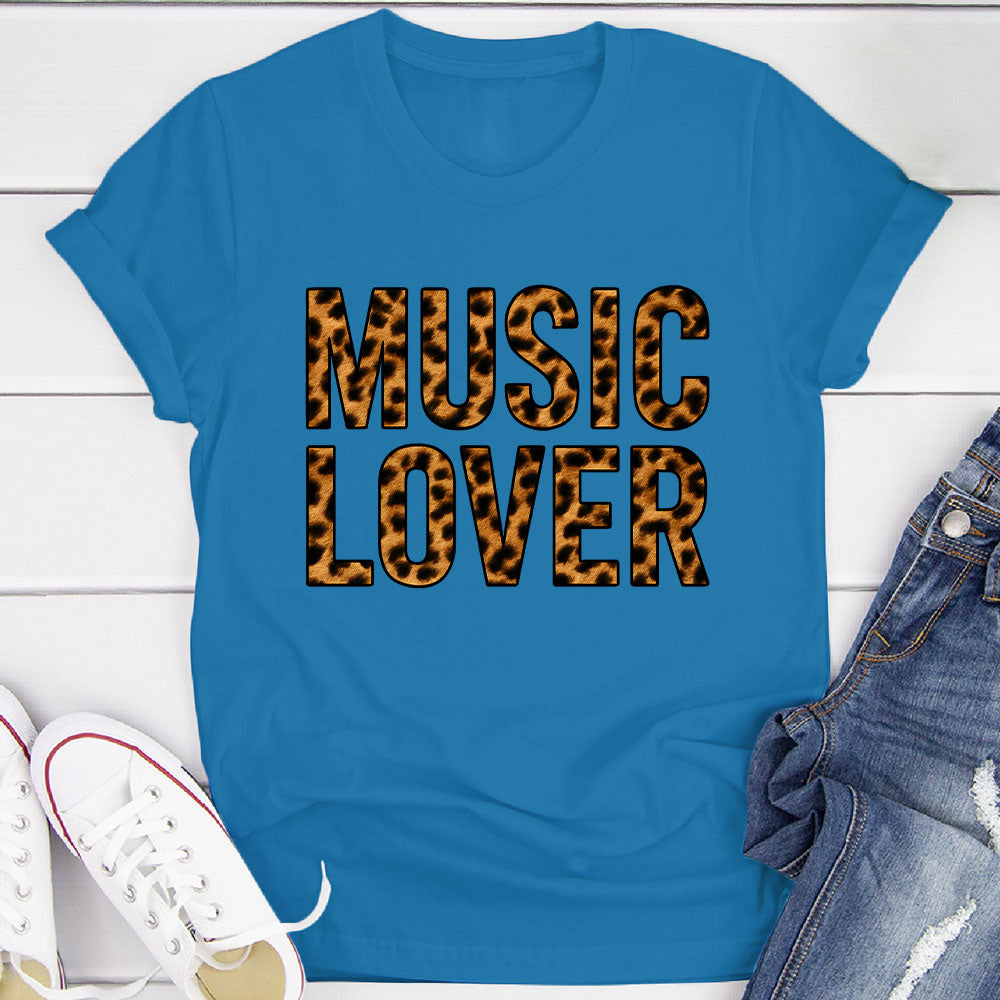 Music Lover Leopard T-Shirt