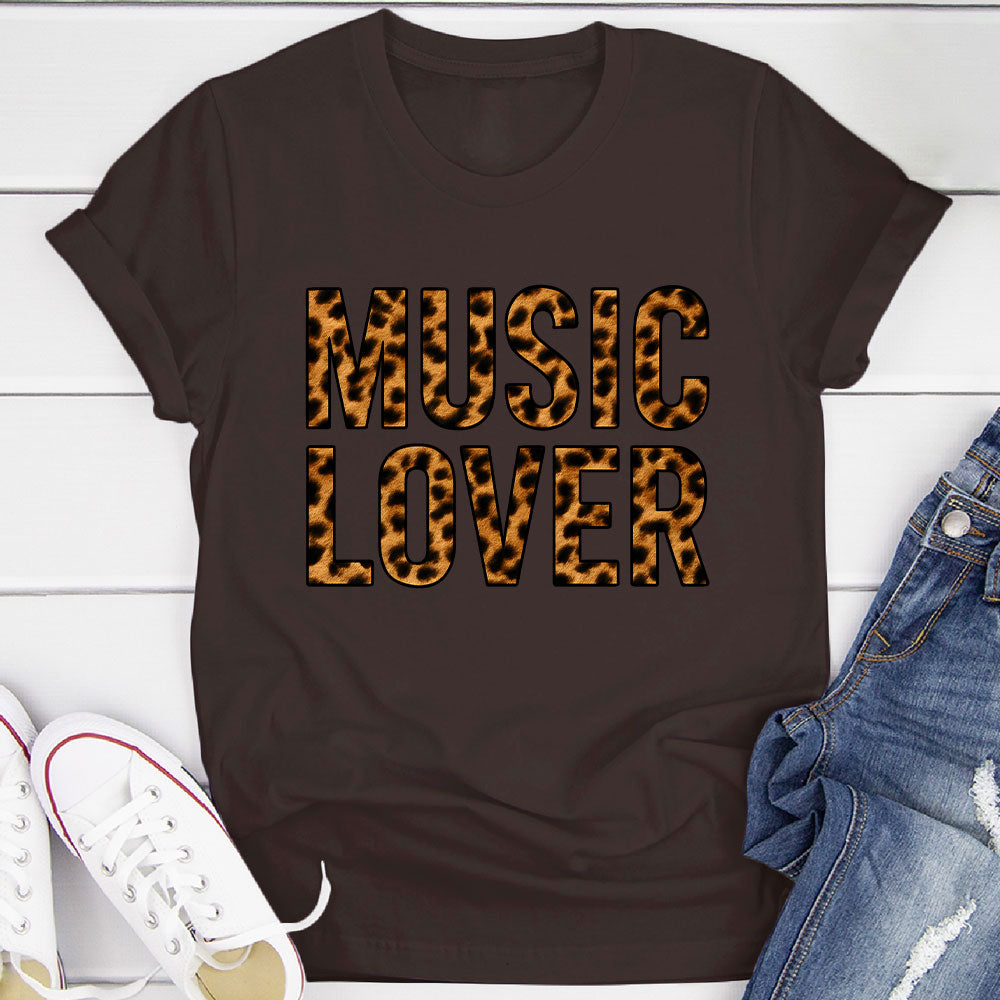 Music Lover Leopard T-Shirt
