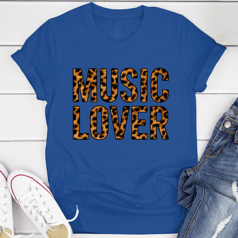 Music Lover Leopard T-Shirt