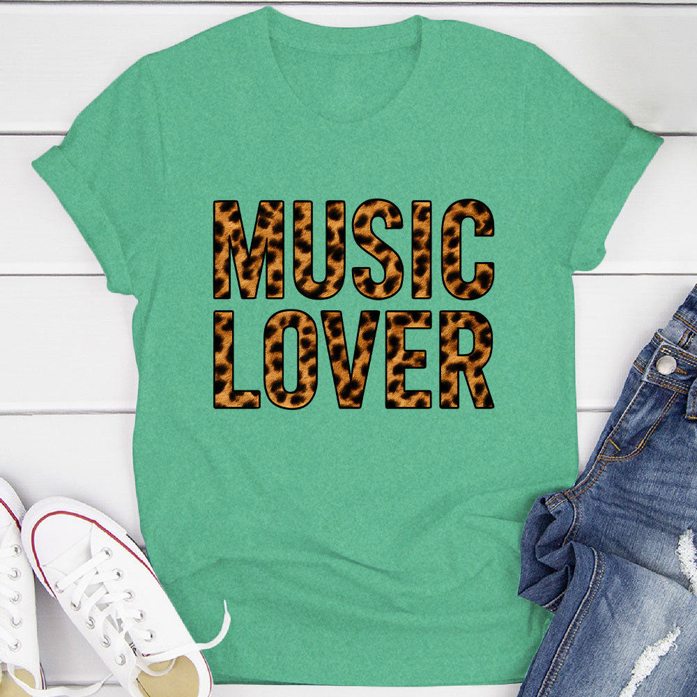 Music Lover Leopard T-Shirt