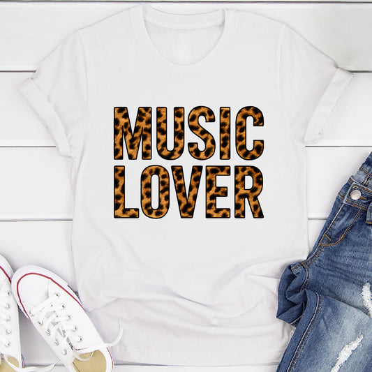 Music Lover Leopard T-Shirt