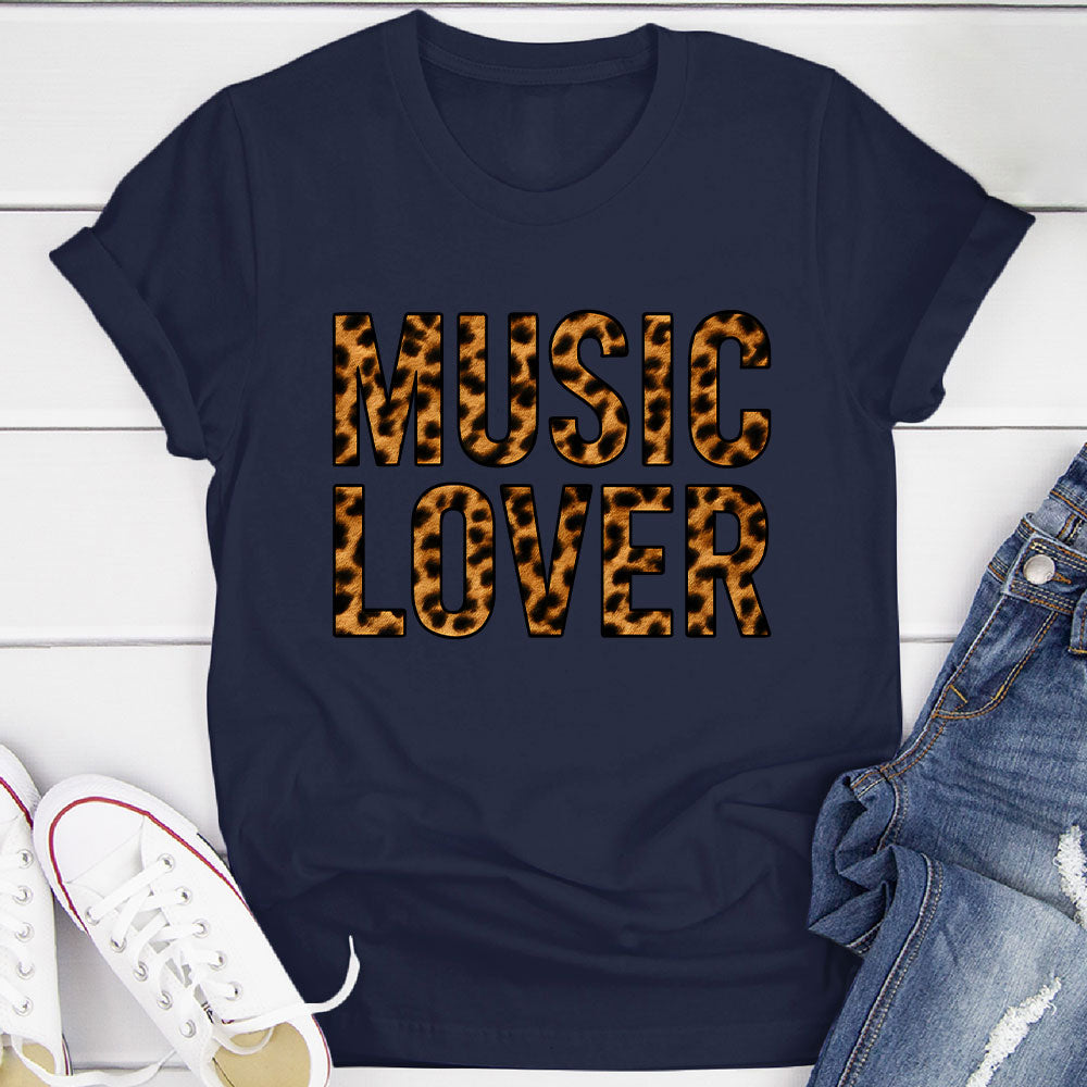 Music Lover Leopard T-Shirt