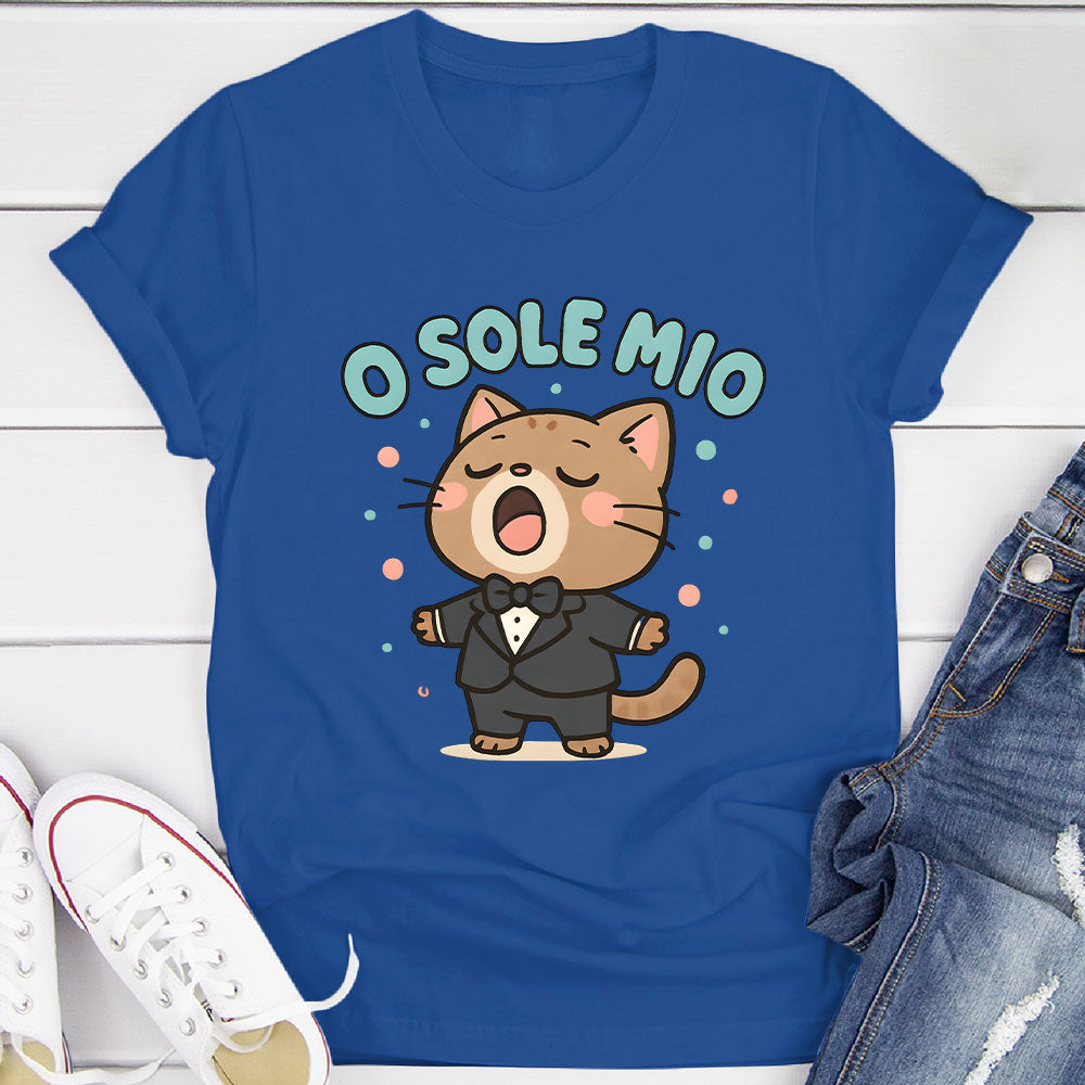 O Sole Mio Singing Cat T-Shirt