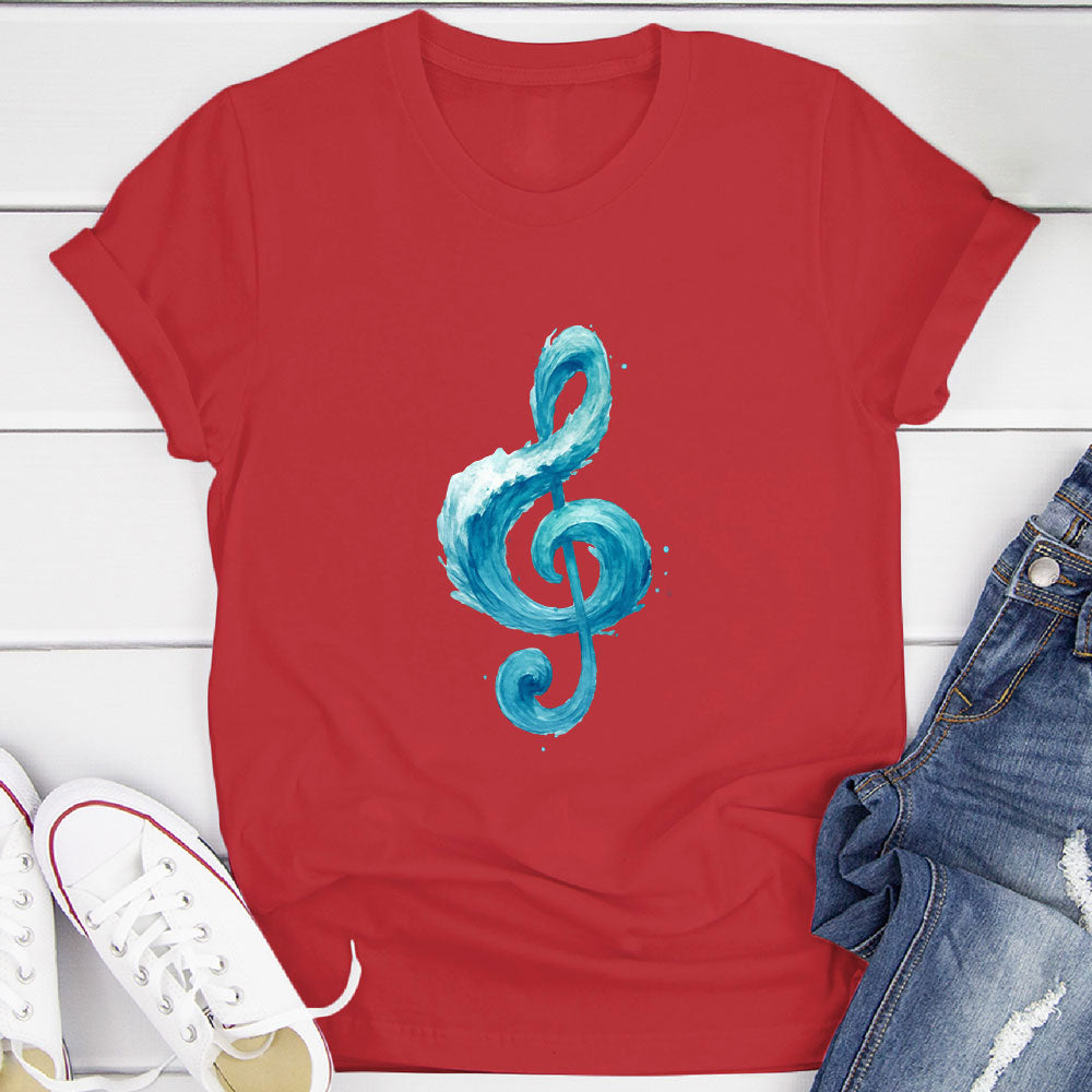 Ocean Wave Treble Clef T-Shirt